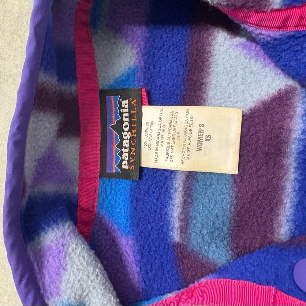 Patagonia Synchilla Fleece Pullover Retired Southwest Wild Desert Aztec Purple - Picture 5 of 5